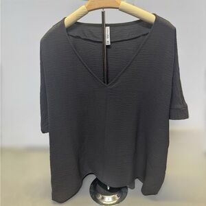 Women’s Zenana Charcoal color Dolman Style Top